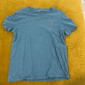 Polo Ralph Lauren Men's Medium Blue short sleeve V neck. Great condition!